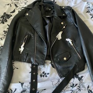 Faux Leather Moto Jacket